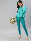Prisma | Ankle Leggings-Rama Green Leggings