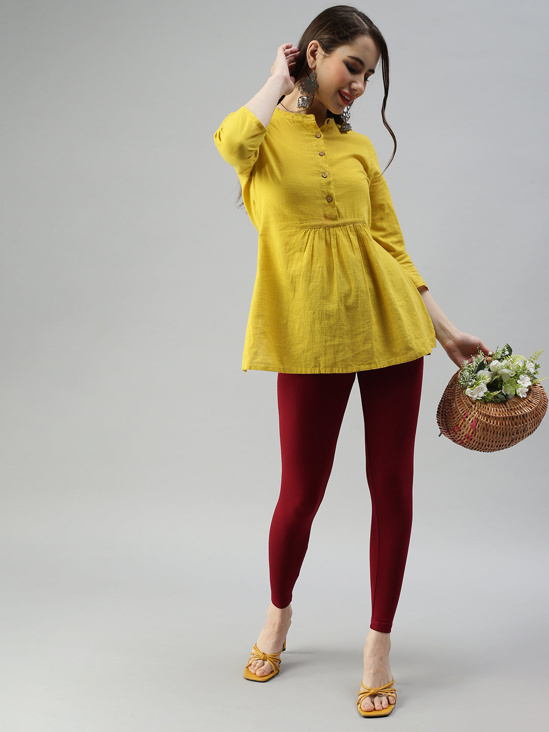 Prisma | Ankle Leggings-Frenchwine Leggings