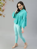 Prisma | Ankle Leggings-Aquamarine Leggings