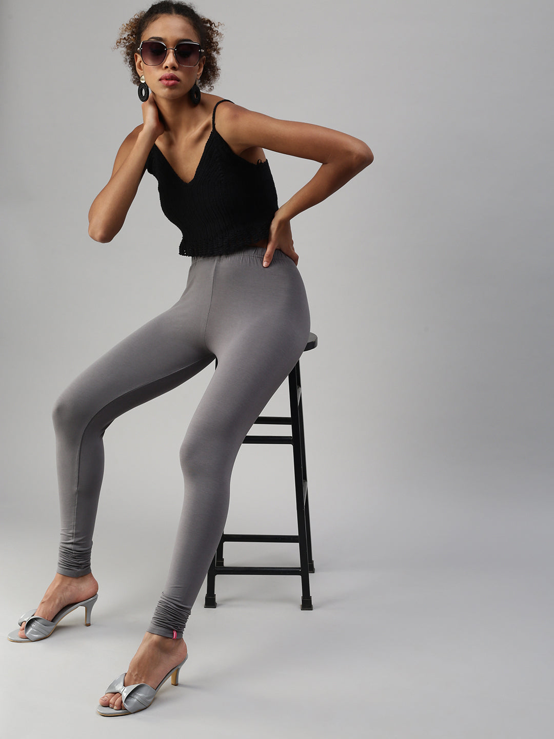 Prisma | Churidar Leggings-Cement Leggings