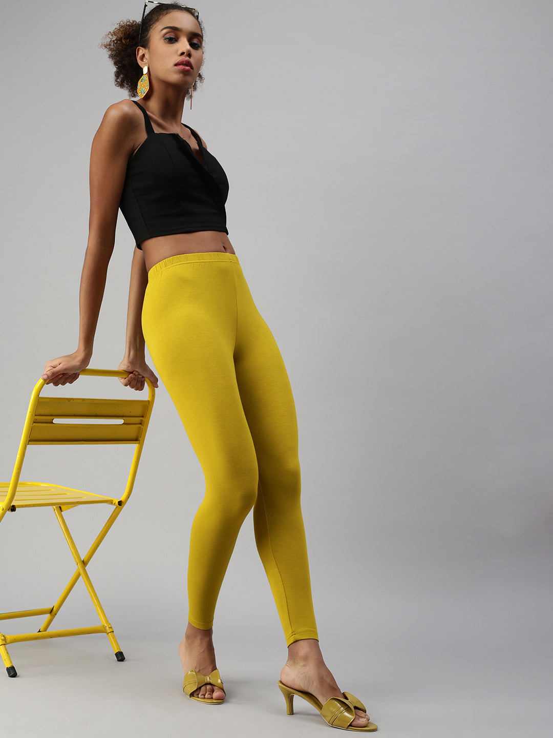 Prisma | Ankle Leggings-Apricot Leggings