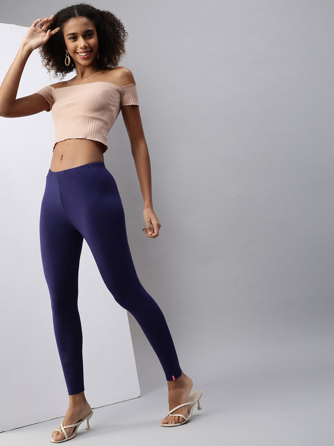 Prisma | Ankle Leggings-Ink Blue Leggings