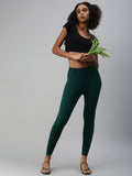 Prisma | Ankle Leggings-Bottle Green Leggings