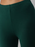 Prisma | Ankle Leggings-Bottle Green Leggings