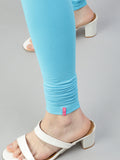 Prisma | Churidar Leggings-Aqua Blue Leggings