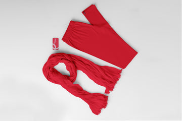 Dupatta-Apple Red