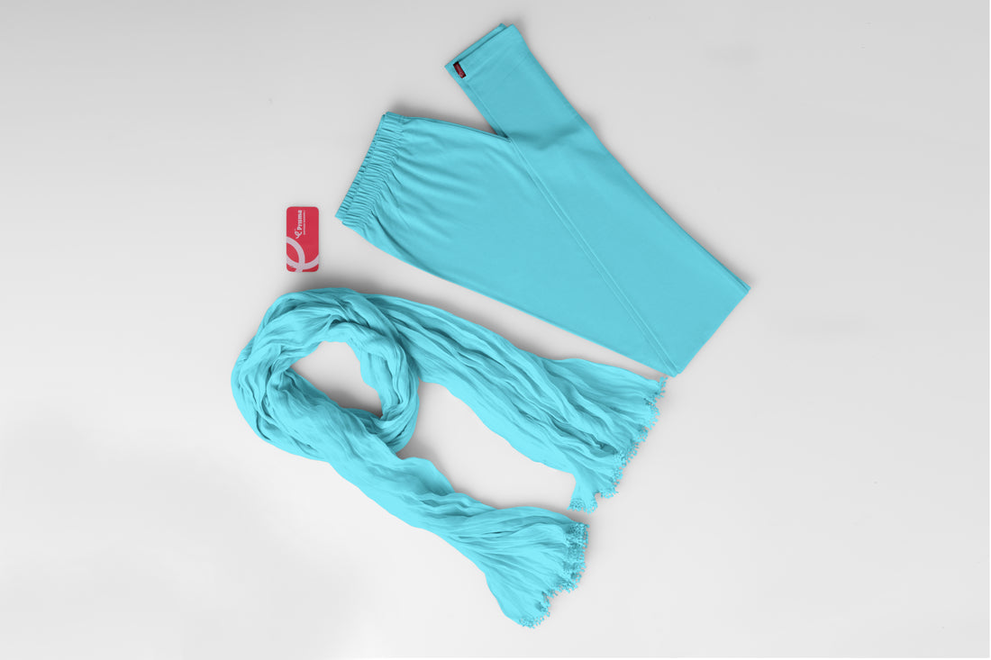 Prisma | Dupatta-Aqua Blue Accessories