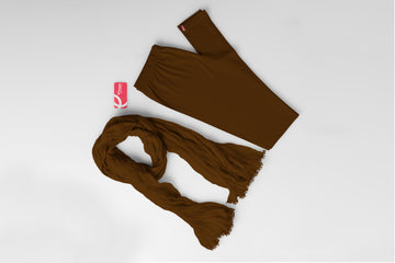 Dupatta-Brown