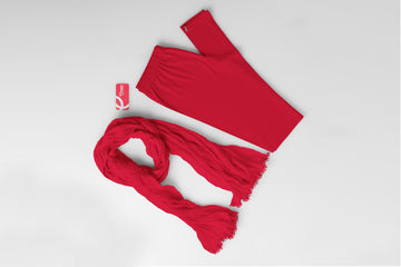 Dupatta-Crimson Red