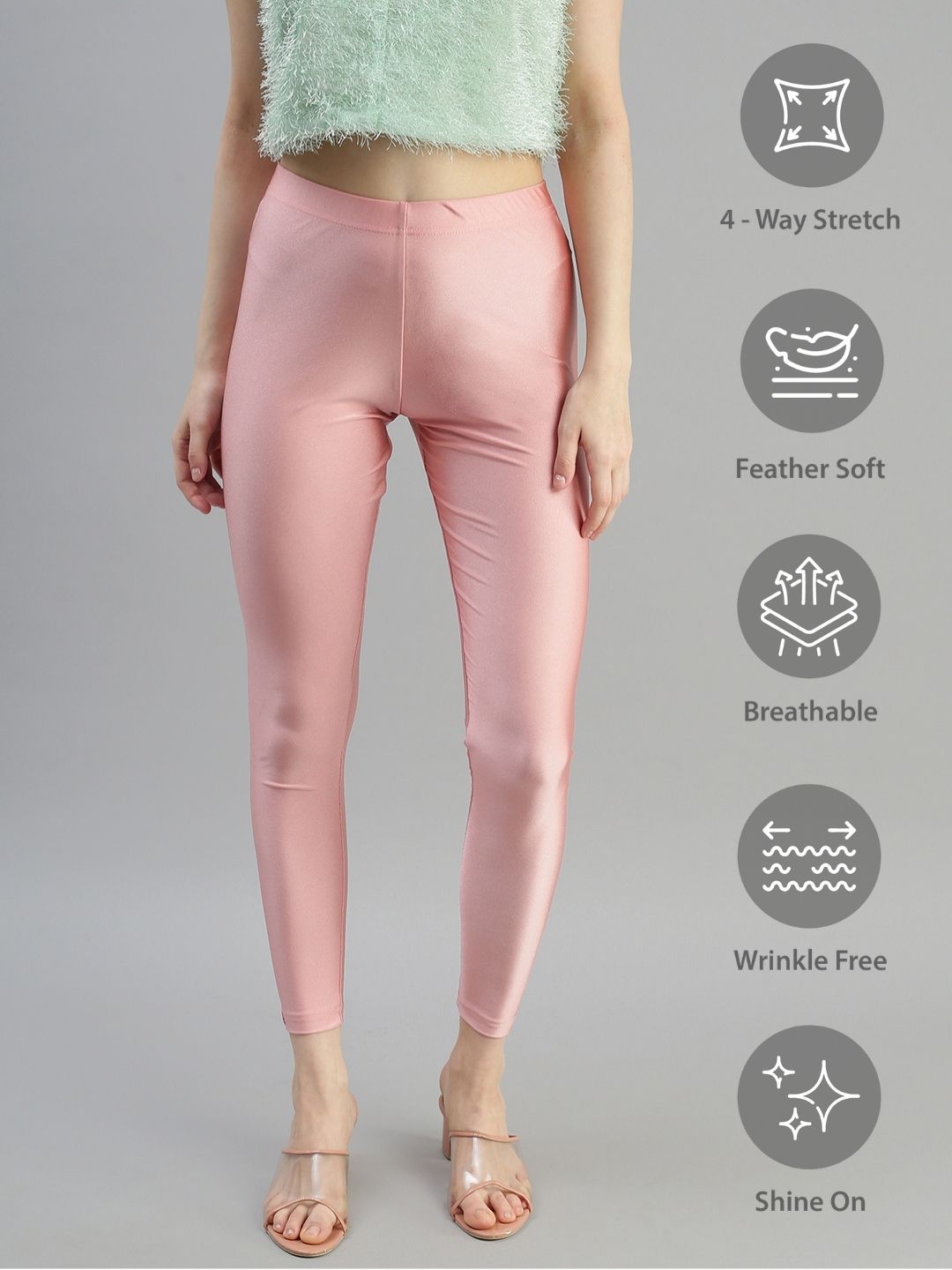 Prisma | Shimmer Leggings-Rose Gold Leggings