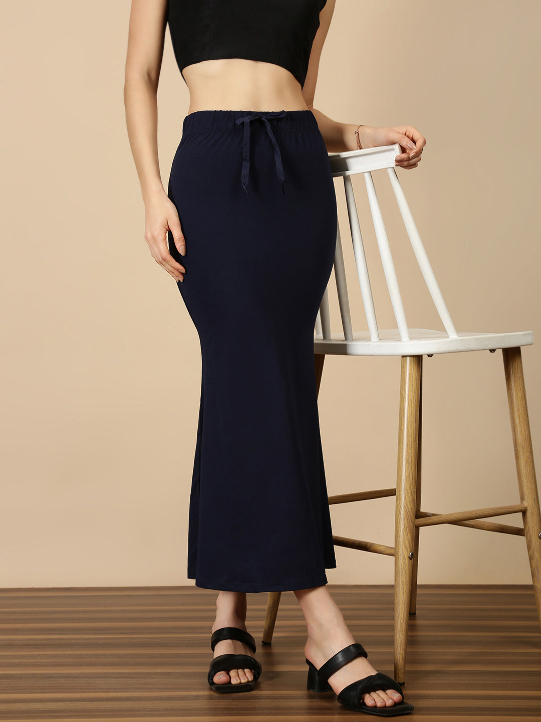 Cotton Saree Shaper-Navy