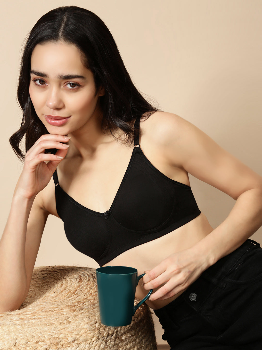 Max Fit (Moulded Encircle Bra)-Black