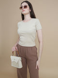 Prisma | Ribbed Tee - Mushroom Fashion Wears
