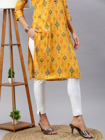 Knitted Kurti Pant-White