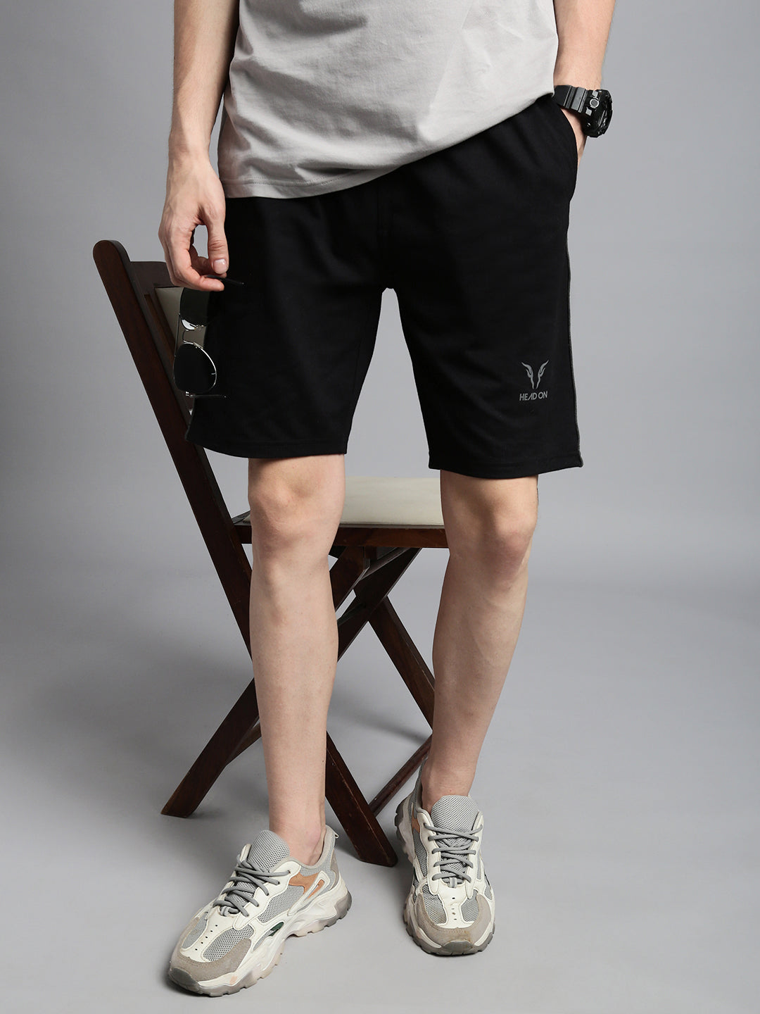 Prisma | Bermudas Zip-Black Athleisure