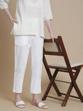 Prisma | Schiffli Pant - White Design 3 Fashion Wears