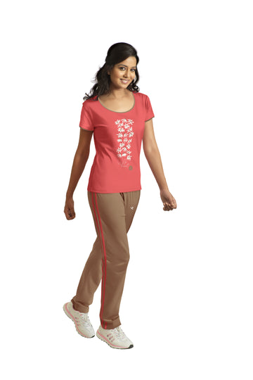 Loungewear Set-Coral-Coffee