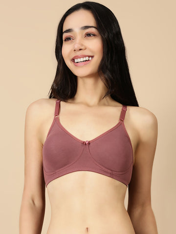 Daily Fit(Moulded Basic Bra)-Dusty Brown
