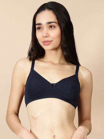 Tee Fit ( Moulded Concealed Kurthi / T-Shirt Bra)-Navy