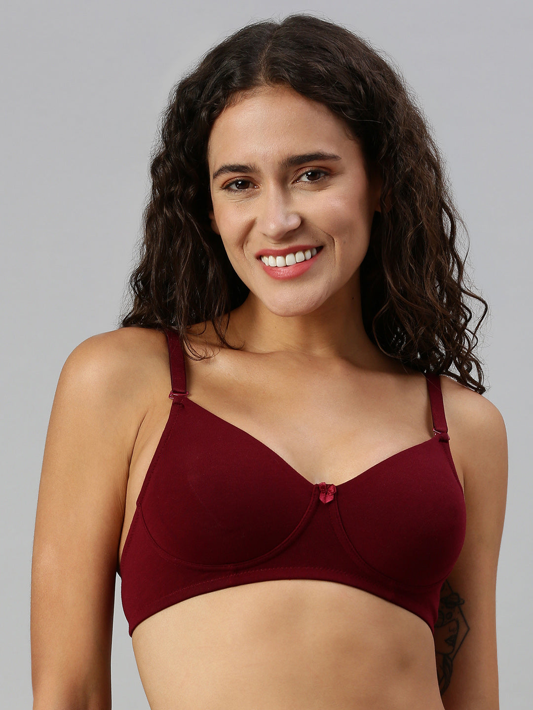 Tee Fit ( Moulded Concealed Kurthi / T-Shirt Bra)-Frenchwine