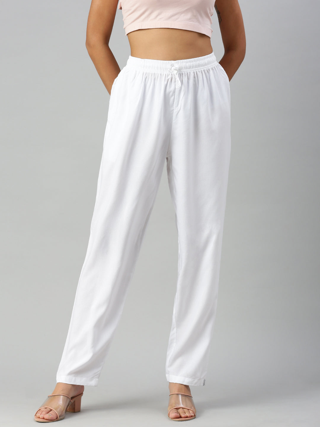 Second Order Cotton Linen Pleated Trousers White Men Informal Pants  Straight Fit | eBay