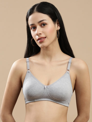 Body Fit ( Moulded Encircle Bra)-Grey Melange