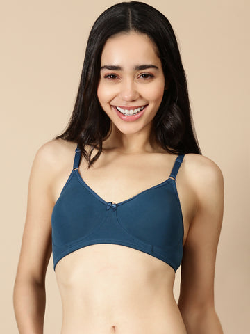 Daily Fit(Moulded Basic Bra)-Teal