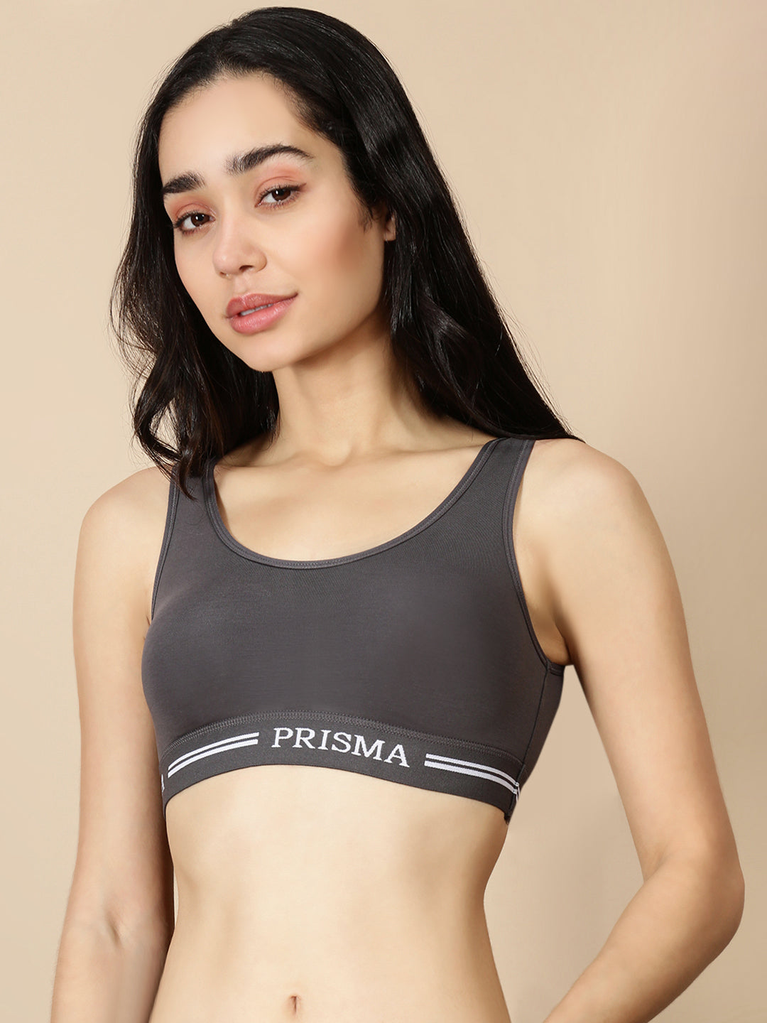 Sporty(Moulded Sports Bra)-Slate