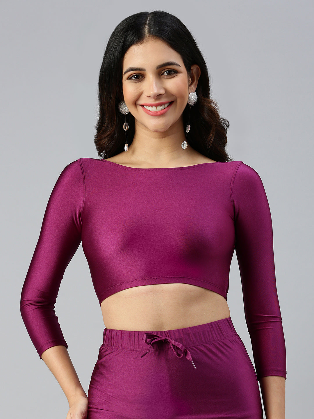 Prisma | Blouse Long Sleeve-Plum Blouse