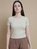 Prisma | Ribbed Tee - Mushroom Fashion Wears