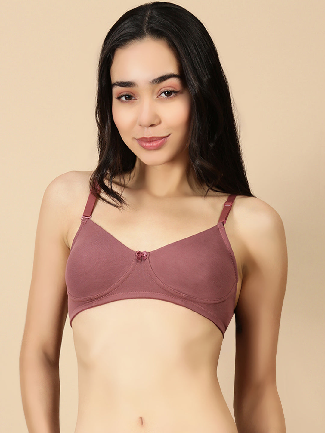 Tee Fit ( Moulded Concealed Kurthi / T-Shirt Bra)-Dusty Brown