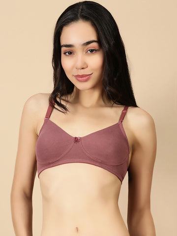Tee Fit ( Moulded Concealed Kurthi / T-Shirt Bra)-Dusty Brown