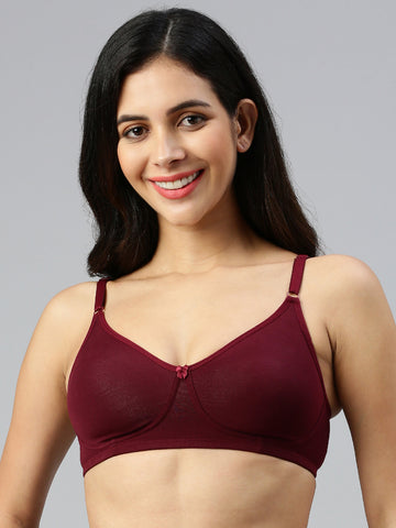 Daily Fit(Moulded Basic Bra)-Frenchwine