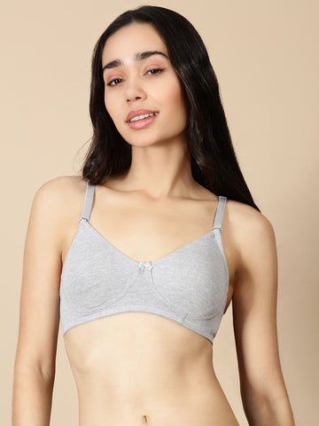 Daily Fit(Moulded Basic Bra)-Grey Melange