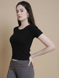 Prisma | Ribbed Tee - Black