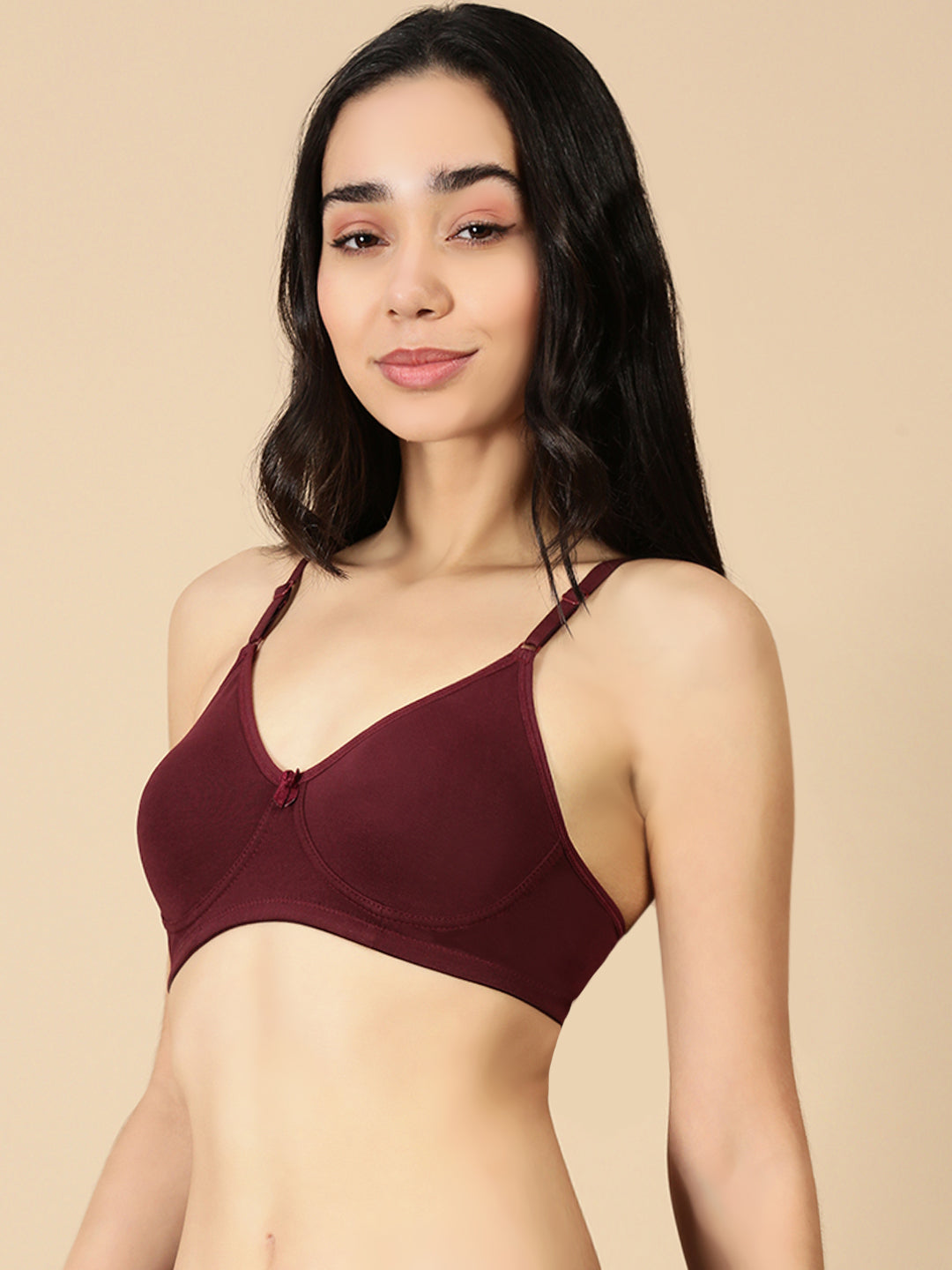 Active Fit (Moulded Basic Bra)-Frenchwine