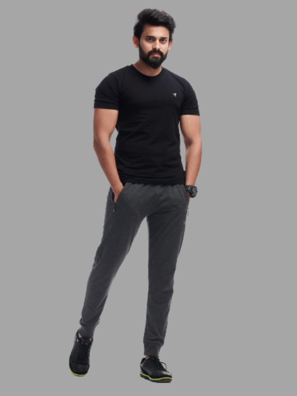 Shoes to pair with a Black shirt and grey pants | Grey pants men, Pants  outfit men, Stylish men casual
