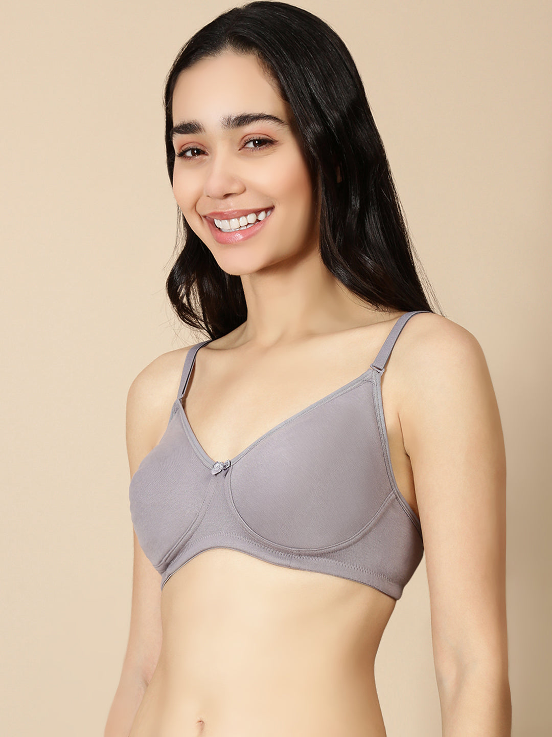 Princess Fit (Moulded Concealed Kurthi / Tshirt Bra)-Grey