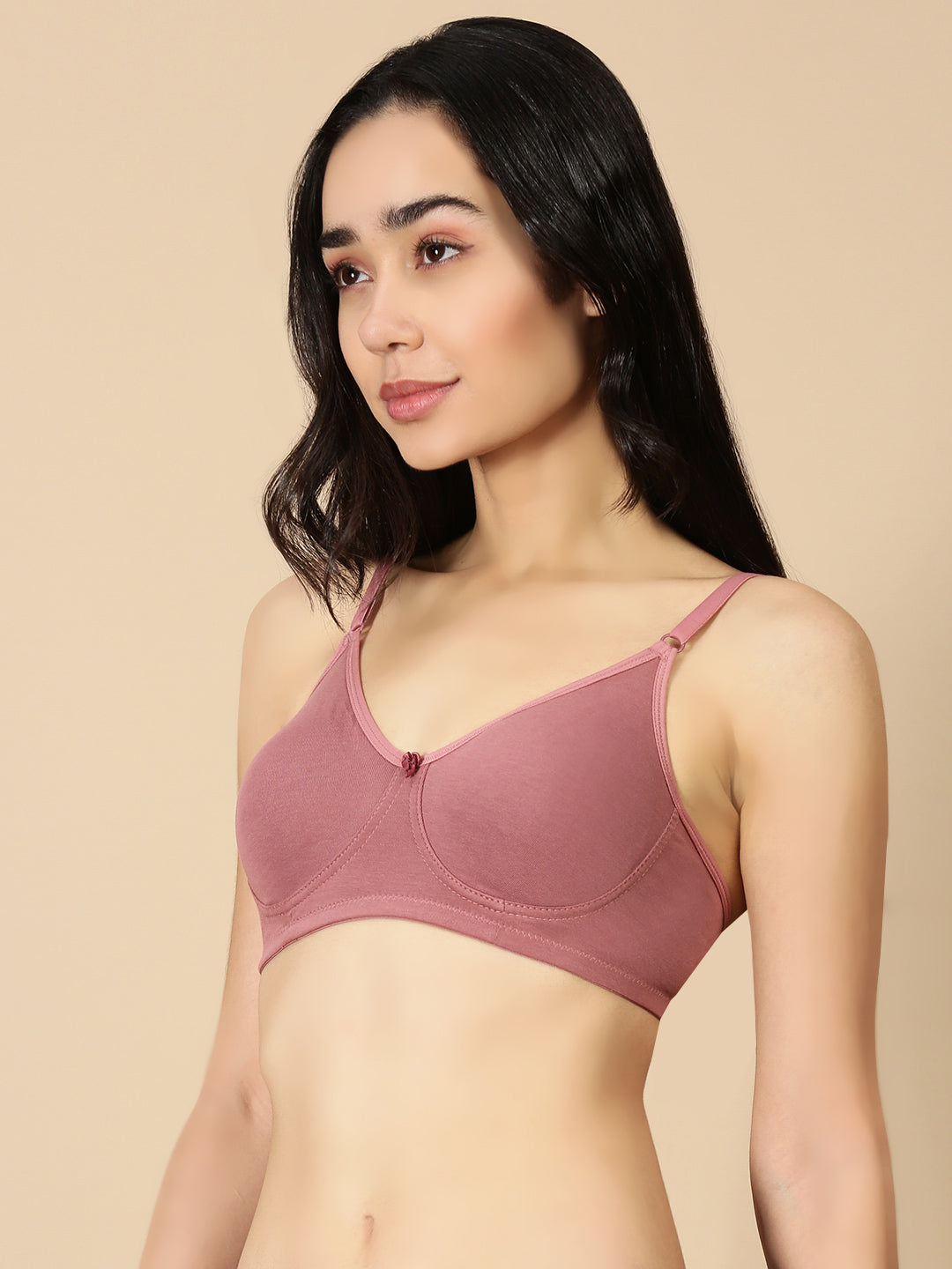 Active Fit (Moulded Basic Bra)-Mauve