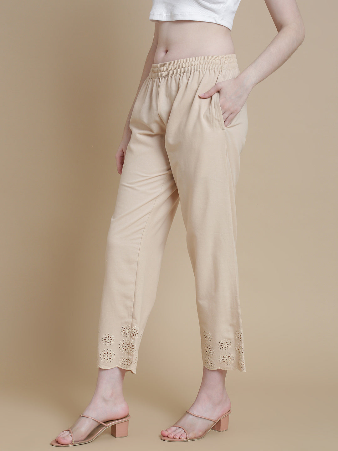 Prisma | Schiffli Pant - Sand Design 2 Fashion Wears