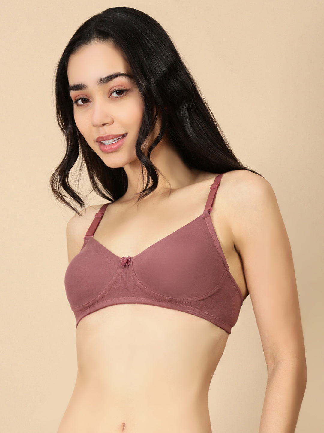Tee Fit ( Moulded Concealed Kurthi / T-Shirt Bra)-Dusty Brown