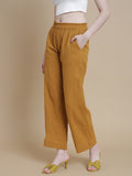 Prisma | Muslin Pant - Privé Collection by Prisma - Mustard Fashion Wears
