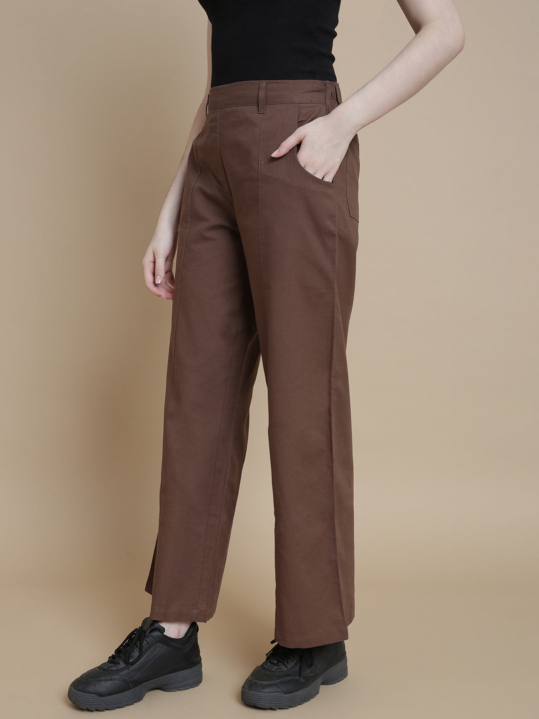 Prisma | Linen Wide Pants - Coffee Active Wear