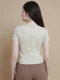 Prisma | Ribbed Tee - Mushroom Fashion Wears