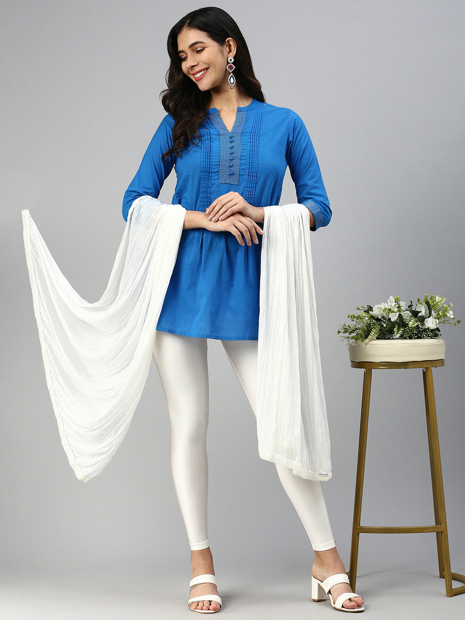 Navy Blue Shimmer Dupatta main image 1