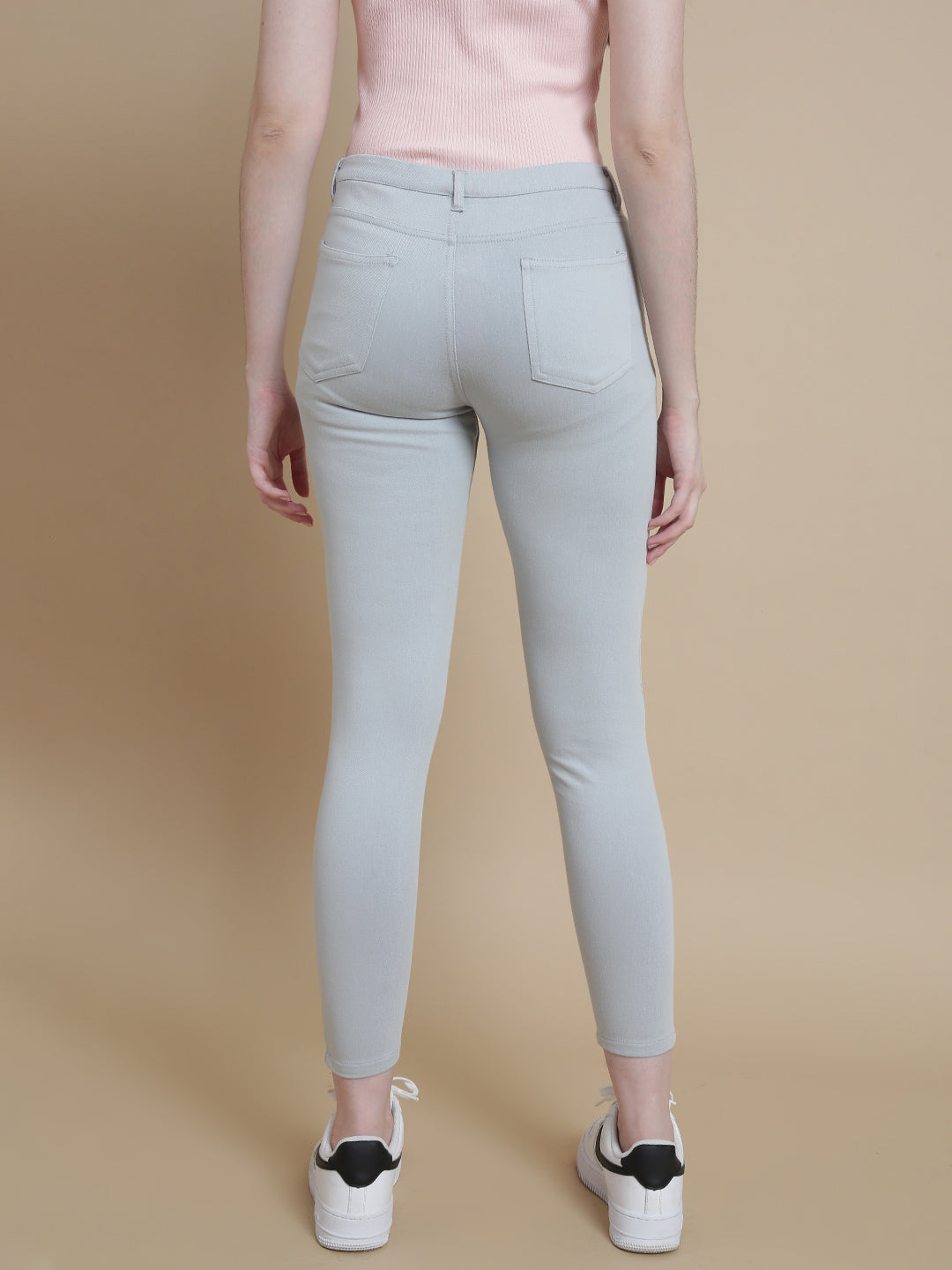 Prisma | Color Jeggings Pocket-Ash Blue Jeggings