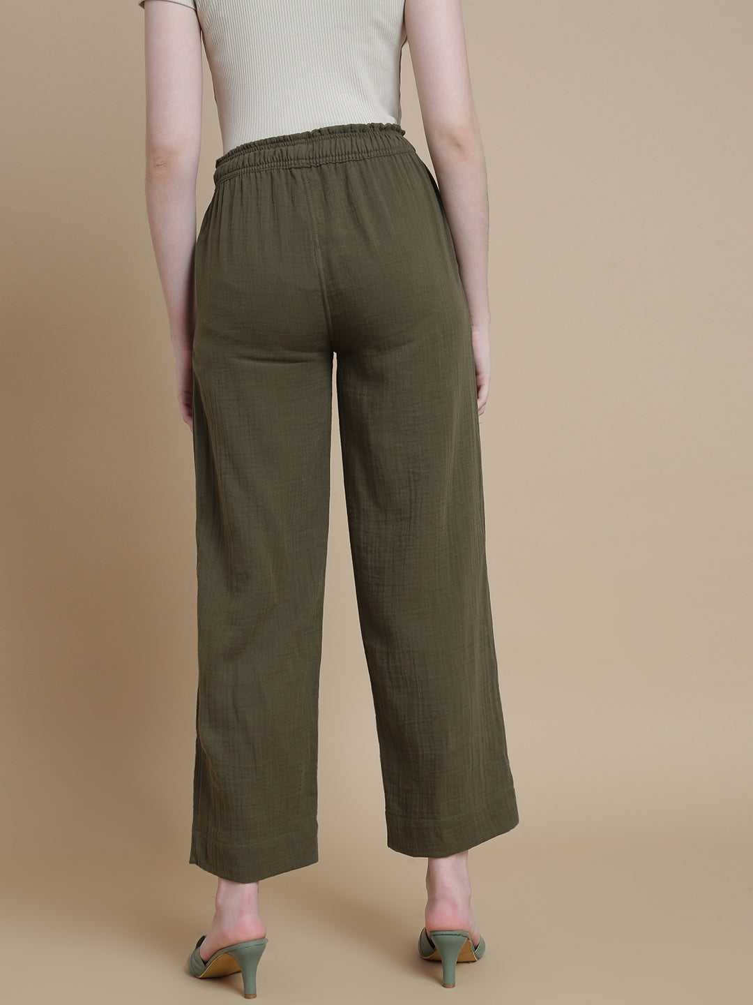 Prisma | Muslin Pant - Privé Collection by Prisma - Olive Fashion Wears