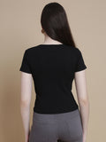 Prisma | Ribbed Tee - Black