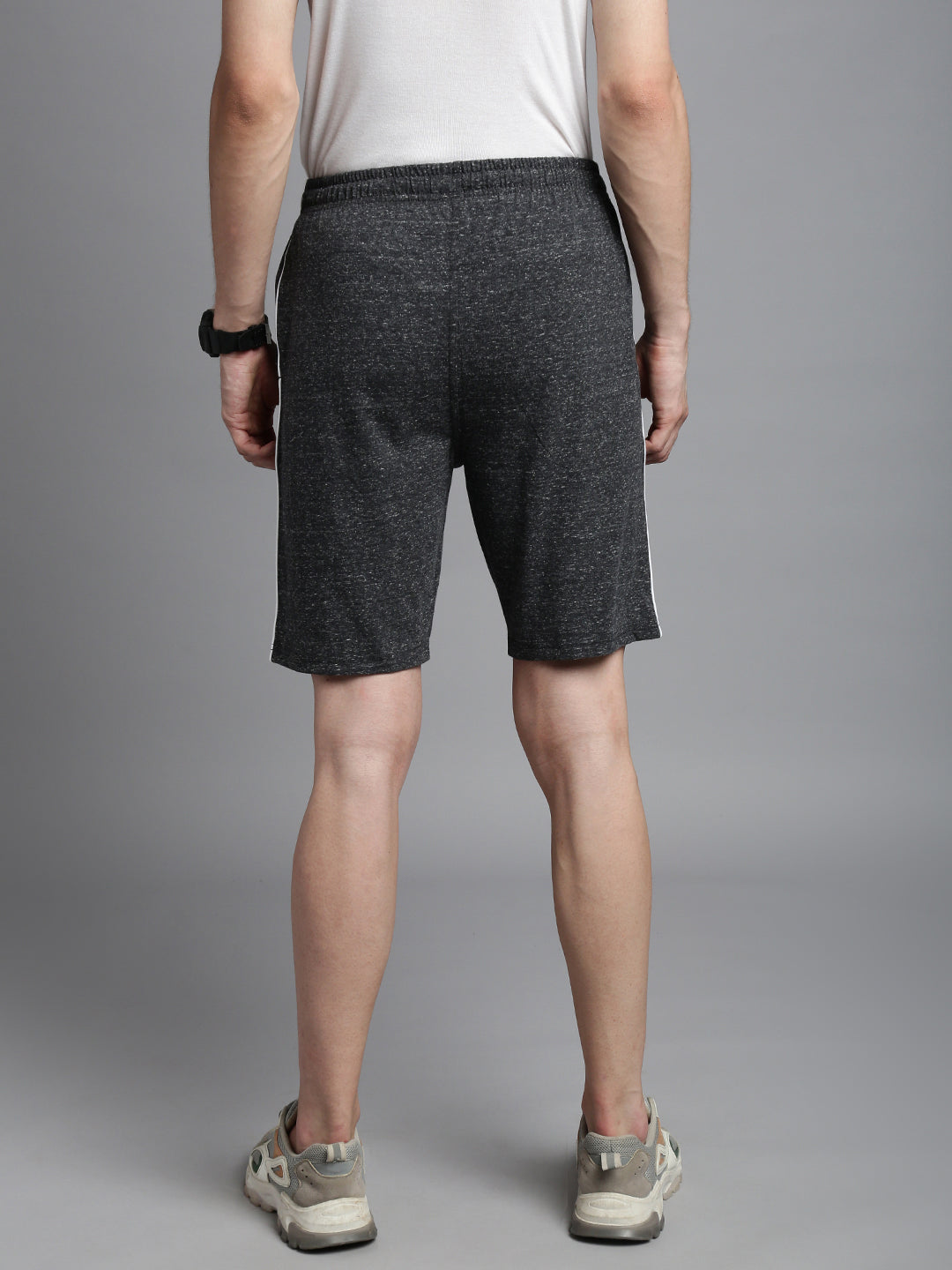 Prisma | Bermudas_Zip-Snow Black Athleisure