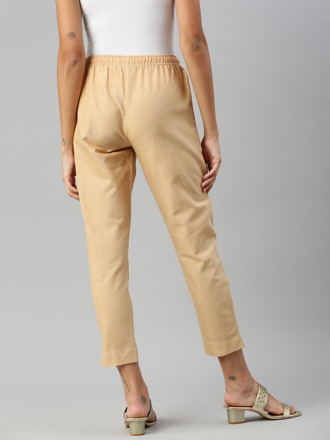 Women Straight Fit Cotton Pants/Kurti Pants/Palazzo Pants/Trousers Combo -  Black & Off-White